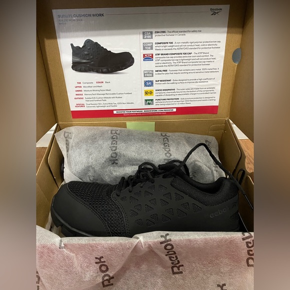 Reebok Sublite Men's Women's Work SD Composite Toe Safety CSA Shoe IB4039 Size 7 - Picture 3 of 6